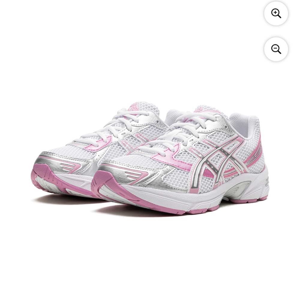 ASICS Women's Gel-1130 White Silver Pink Athletic Shoes - Picture 4 of 8